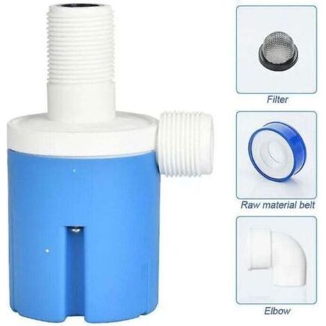 1 Pièce Vanne à Flotteur - Régulateur de Niveau d'Eau Automatique - Pression 1-12 Bar - Température 0-100 °C - Filetage BSP 1/2 Pouces - Pour Piscine Réservoir Solaire (1/4)