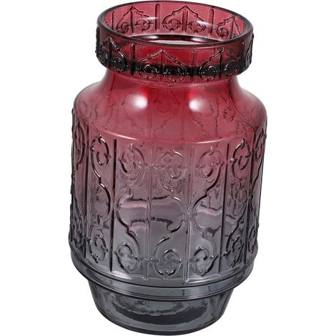 Vase Décoratif en Verre en Relief, 1 Pièce, pour Composition de Fleur (1/5)