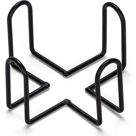 Support Pour Sous-Verres - En Fer Noir Mat - Capacité 7 Pièces - Convient Sous-Verres Ronds ou Carrés 10 à 11 cm - Pour Bureau et Intérieur (1/5)