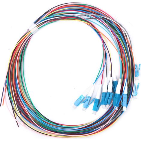 Beyamis Jarretière à fibre optique 12 brins LC/UPC monomode à faibles pertes d'insertion, 1,5 m (1/5)