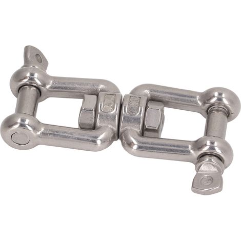 Manille à double mâchoire en acier inoxydable 304, résistante à la rouille, connecteur d'ancrage universel pour le levage de matériel, 10 mm / 0,4 po (1/5)