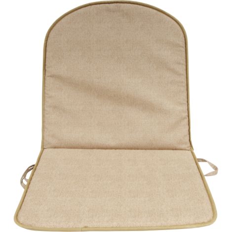 Coussins avec dossier bas pour chaises et fauteuils polyester et coton cm 80x42x2 avec rembourrage 8 pcs taupe pour jardin exte'rieur