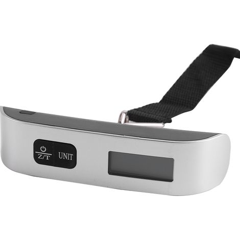 Balance électronique de bagages en T avec écran LCD rétroéclairé, thermomètre intégré, portable et précis pour valise. (1/5)