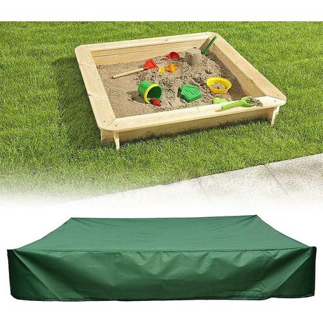 Wasserdichte Abdeckung mit Kordelzug für Sandkasten – 120 x 120 cm (1/5)