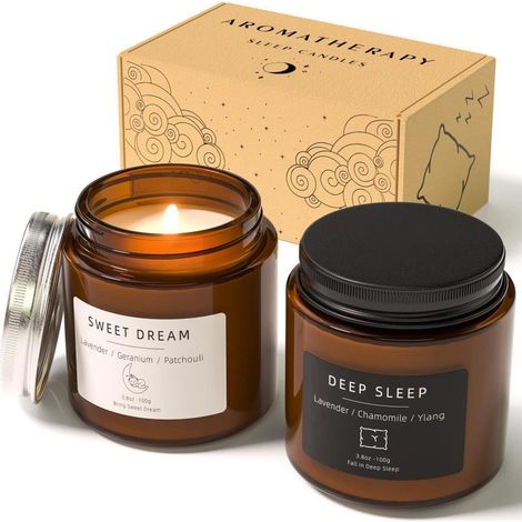 Duftkerzen Duftkerzenset Schlafförderung Geschenke Schlafkerze (1/5)
