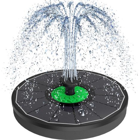 Fontaine Solaire, 3.5W Solaire Flottant Extérieur Fontaine Pompe Bassin Solaire avec 8 Buses pour Bain d'oiseaux, Étang, Piscine, Patio, Jardin Fontaine, Décoration de Jardin