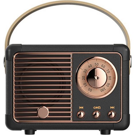 Altavoz Portátil Bluetooth - Reproductor De Música Mini Retro Recargable - Radio FM - Para Exterior Y Viajes - 3 W - 400 Mah (1/5)