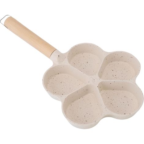 Eierpfanne für 5 Tassen, Omelettpfanne, antihaftbeschichtet, in Blumenform, ideal für Eier, Pfannkuchen, Hamburger und mehr (1/5)