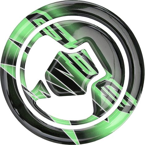 Autocollant de protection pour bouchon de réservoir de moto Kawasaki Z800, pièce de modification en résine époxy (noir et vert) (1/5)