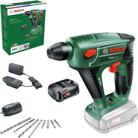 Bosch 060395230C 18v Rotary SDS Hammer Drill UNEO Maxx + 1.5AH Battery kit (1/5)