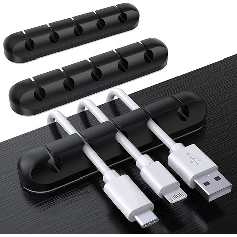 Kabelorganisator-Clips für den Schreibtisch, 3er-Pack Kabelhalter, Kabelorganisation (1/5)