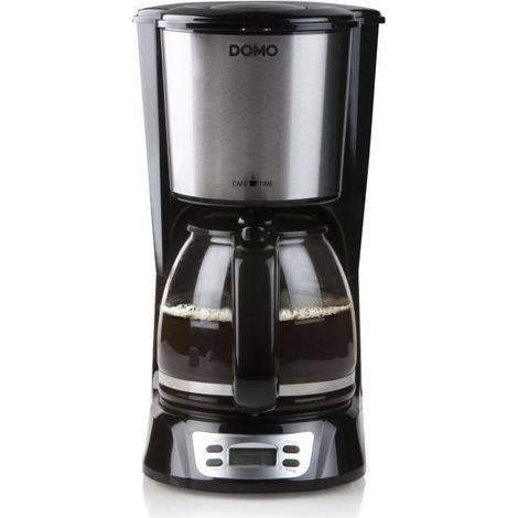 Caffettiera filtro - DOMO - DO708K - 1000 W - 1,5 L - 12 tazze - Schermo LCD - Timer 24 h - Nero e acciaio inossidabile (1/5)