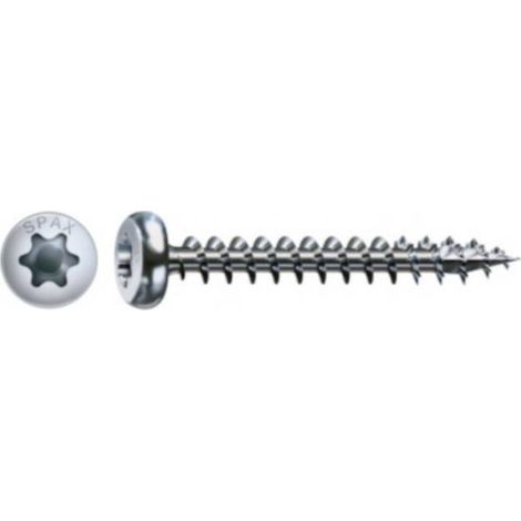 200 Vis Bois Tête Cylindrique Torx T-STAR + pointe 4CUT F/Total 4.5 x 35 mm - Zingué WIROX - D-Work
