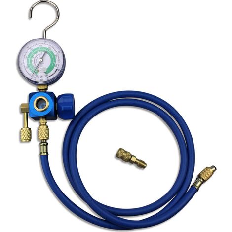 Tuyau De Charge Auto Climatisation De Voiture Réfrigérant Tuyau De Charge Adaptateur avec Guage R410a R22 R407c R134A (1/4)