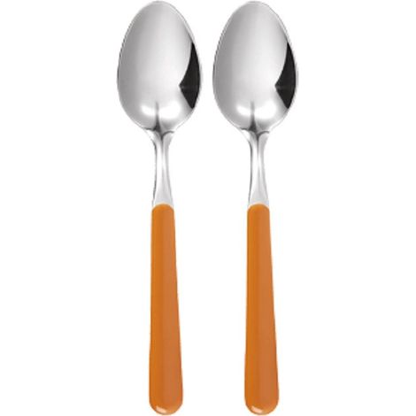 Excelsa set 2 cucchiai tavola Trendy acciaio inox arancio