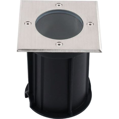 Spot Extérieur LED IP65 Encastrable, GU10 6W 220V 2800K blanc chaud, acier inoxydable, pour jardin, chemin, cour [Classe énergétique E] (1/4)
