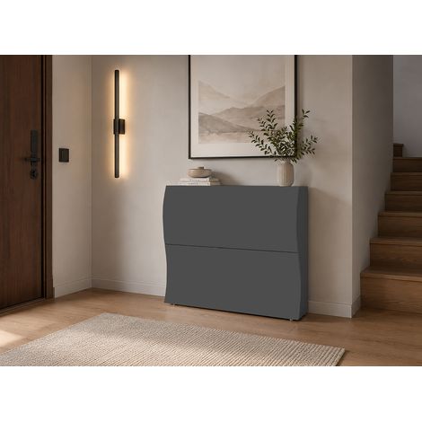 Meuble à chaussures modernes H 81 cm anthracite mat Onida (1/5)