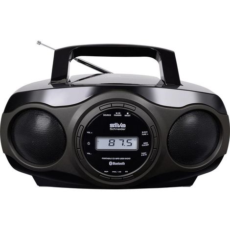 [NEUWERTIG] B-Ware Silva Schneider Mpc 17.7 Bt Cd Radio Ukw Cd, Aux, Bluetooth, Usb Schwarz, Grau