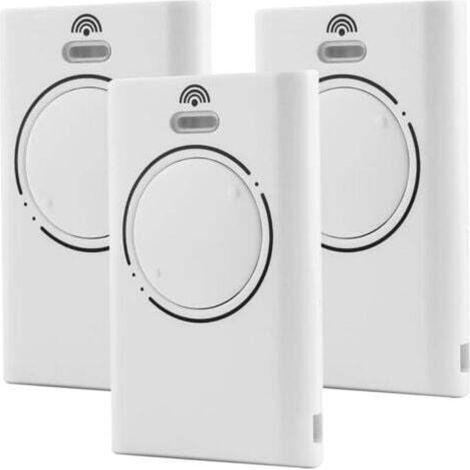 3-Piece 868MHz Garage Door Transmitter Remote Control, 2-Channel Gate Remote Control Compatible with XT4 868 SLH LR, XT4 868 SLH, XT2 868 SLH LR, XT2 868 SLH (White) (1/4)