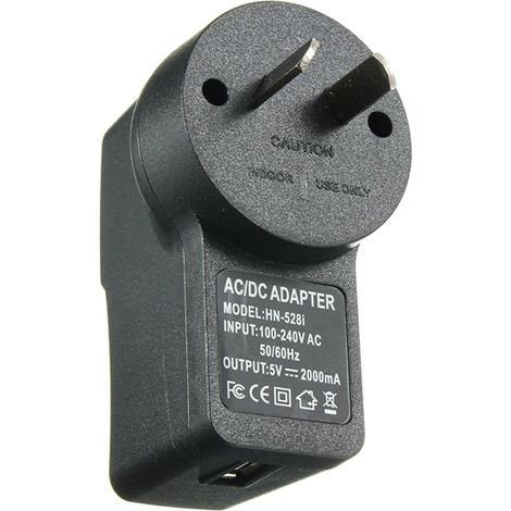Compatible avec un adaptateur secteur universel 5 V 2 A à interface USB, chargeur mural de voyage avec prise standard australienne (1/3)