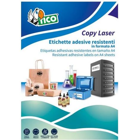 Tico LP4P-210297 etiqueta autoadhesiva Rectángulo Permanente Blanco 70 pieza(s) (1/4)
