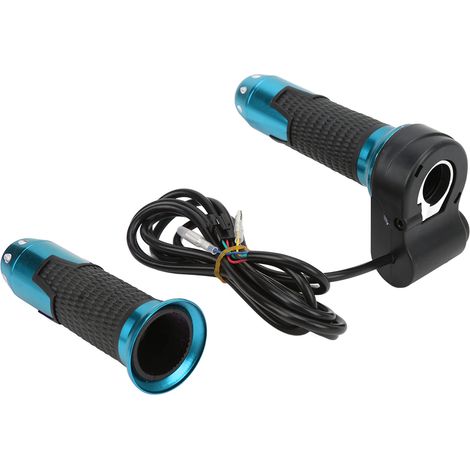 1 Paar universelle 12V-99V Gasgriffe mit Knopf für Elektrofahrräder und -roller (blau) (1/5)