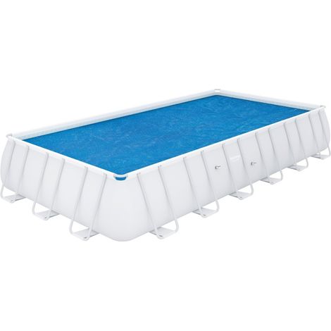 Bestway Bâche à bulles rectangle 703 x 366 cm pour piscine Power Steel 640 x 274 ou 732 x 366 cm
