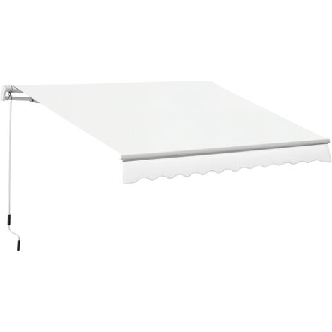 Toldo Manual Plegable de Aluminio Toldo Balcón Patio Terraza Manivela 3.5x2.5m (1/5)