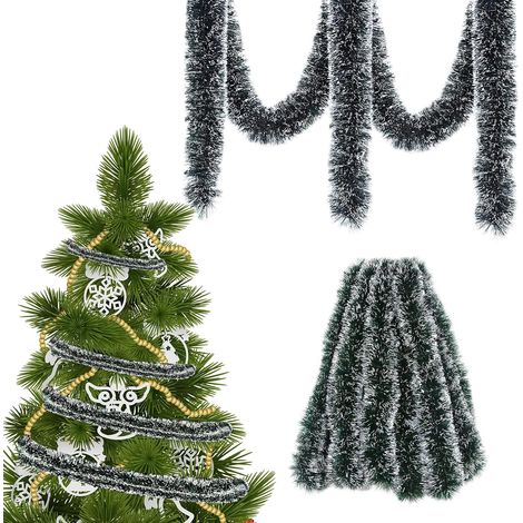 10 Mètres Guirlande Noel,Guirlande Verte Sapin Artificiel,Couronne,Guirlandes de Décorative pour Escalier,Fête,Décoration,Adaptée aux Murs,Balcons et Mariages,Jardins,la Intérieure et Extérieure Noel (1/5)