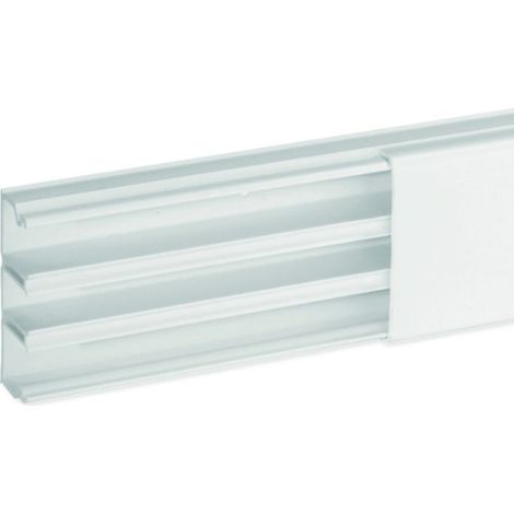 Moulure 3 compartiments - 52 x 20 mm - Longueur 2 m - Blanc - Optima TM - b08810 - IBOCO