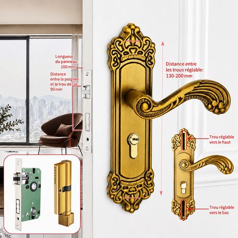 Serrure à poignée bronze antique avec corps de serrure 160/90 160 90 réf 8041 2 kg – Livraison gratuite