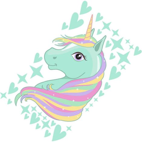 Stickers muraux Totority Licorne Verte en PVC pour la (1/5)