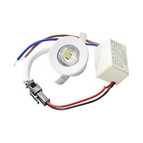 1W Faretto Incasso led Puntoluce 220V Rotondo Bianco 100lm Bianco Freddo (1/3)