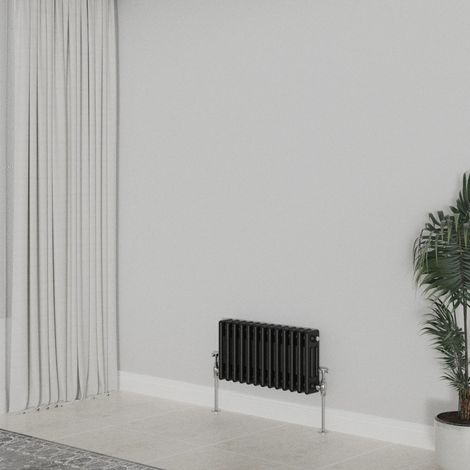 WarmeHaus Traditional Radiator Black Triple Column 300x607mm (1/5)