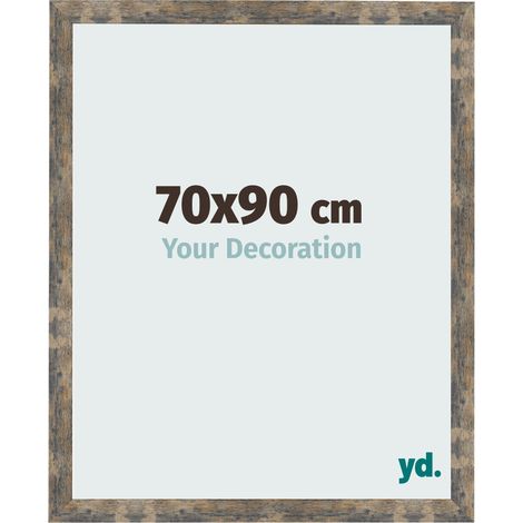 yd. - Cadre photo 70x90 - Bleu Or Melange - MDF - Bologna (1/5)