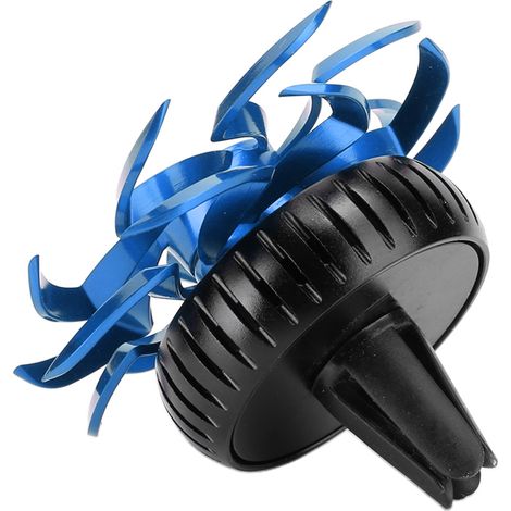 Diffuseur d'aromathérapie pour voiture, clip ventilateur bleu pour sortie d'air
