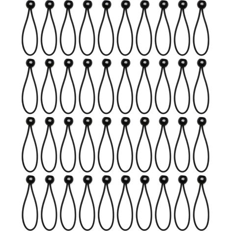 40 Tendeurs Élastique avec Crochets Résistant aux UV Caoutchouc Naturel Polyester pour Tente Camping Bâche Voile Ombrage Jardin Extérieur Tendeurs Elastique (1/5)