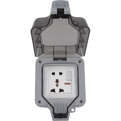 Boîtier de prise extérieure étanche IP66 16A, résistant aux intempéries, pour balcon, jardin, pelouse, norme UE 250V, 1 poste, 5 broches multiples