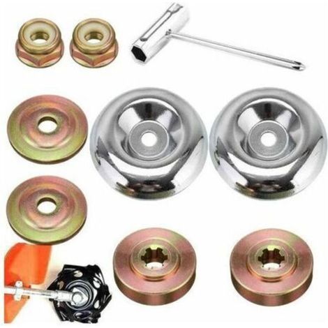 9 Pièces Kit Ecrou Tete Debroussailleuse,Lame En Métal De Vitesses Universelle De Tondeuse,Débroussailleuse En Métal Accessoires,Pour Sylviculture Débroussailleuse Jardin Tondeuse à Gazon.Gu.B/ (1/4)