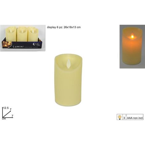 1 Pezzo Lumino con Movimento Fiamma a Batteria 12,5 cm