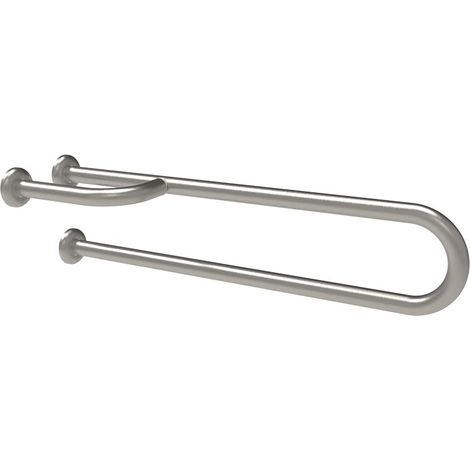 Barra maniglione fissa con rinforzo cm80 inox satinato (1/3)