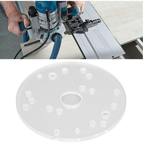 Universeller 6,5-Zoll-Acryl-Grundplattensatz für Fräsmaschinen mit Zentrierspindel, kompatibel mit Bosch Dwarf Fräsmaschinen und den meisten Fräsmaschinen. (1/5)