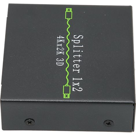 Séparateur HDMI 1 en 2 en Alliage d'Aluminium, 4K 30Hz, Alimentation 100‑240V, Fiche UE
