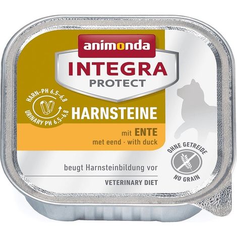 Animonda Cat  Integra Protect Oxalato Urinario  Alimento húmedo para gatos con cálculos de oxalato - Bandeja de 100 g - Pato 100 g