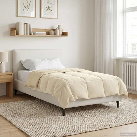 Sommerdecke Gepolstert Creme 140 x 200 cm Mikrofaser