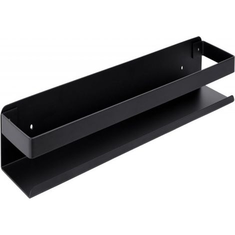 Étagère Salle De Bain - Acier Inoxydable - Noir Mat - 40 x 10 x 6 cm - Pour Cosmétiques Épices - 1 Pièce (1/5)