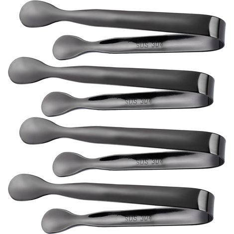 Lot de 4 Pinces à sucre, Pinces de service robustes, Accessoire cuisine pour glaçons et apéritif, Idéal thé café fête (1/5)