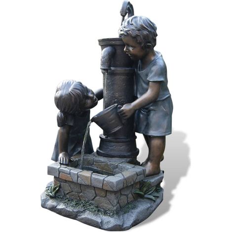 Ubbink – Fontaine de jardin Atlanta avec pompe 350 l/h – Matériau polyrésine – Dimensions H 70 x L 44 x P 39,5 cm – Décoration enfants à la fontaine (1/6)