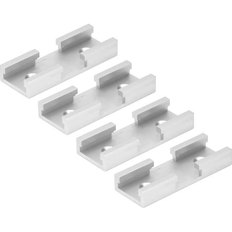 pièces de jonction pour rail en T, connecteur transversal en alliage d'aluminium pour menuisier, couleur argent (1/5)