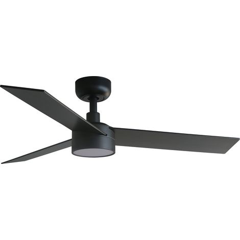 RUDDER S LED Ventilador negro/nogal TUYA (1/2)